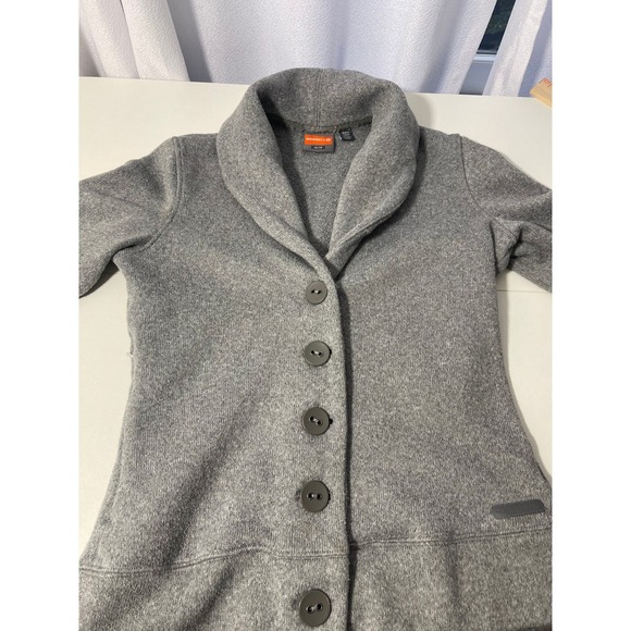 Merrell Women Gray Shawl Collar Button Front Knit Jacket Cardigan XS - Picture 3 of 8